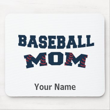Trendy baseball mom mouse pad