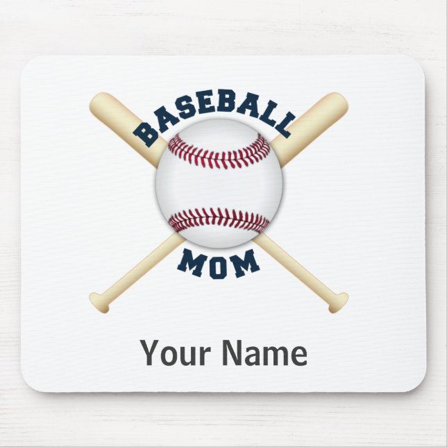 Trendy baseball mom mouse pad (Front)
