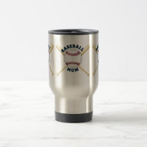 Trendy baseball mom travel mug