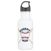 Trendy baseball mom water bottle