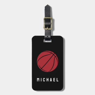 Trendy Basketball Add Your Name Personalized Luggage Tag
