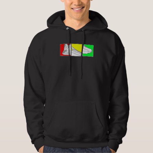Trendy Basketball Shoes With Rasta Colors Short Sl Hoodie