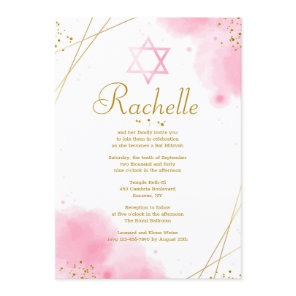 Trendy Bat Mitzvah Invitation
