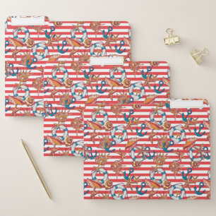 Trendy Beach Pattern File Folder