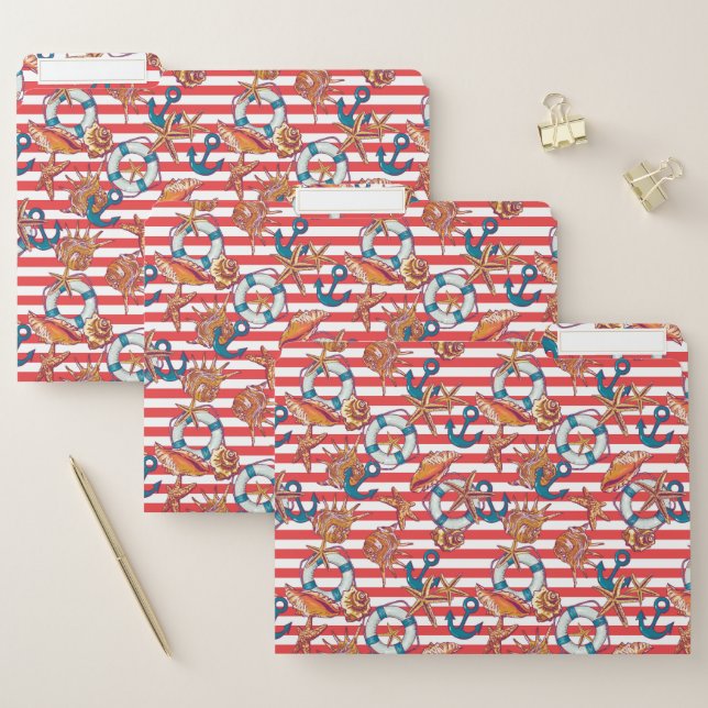 Trendy Beach Pattern File Folder (Set)