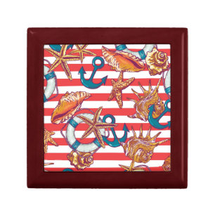 Trendy Beach Pattern Jewelry Box