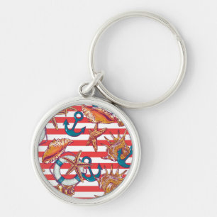 Trendy Beach Pattern Keychain