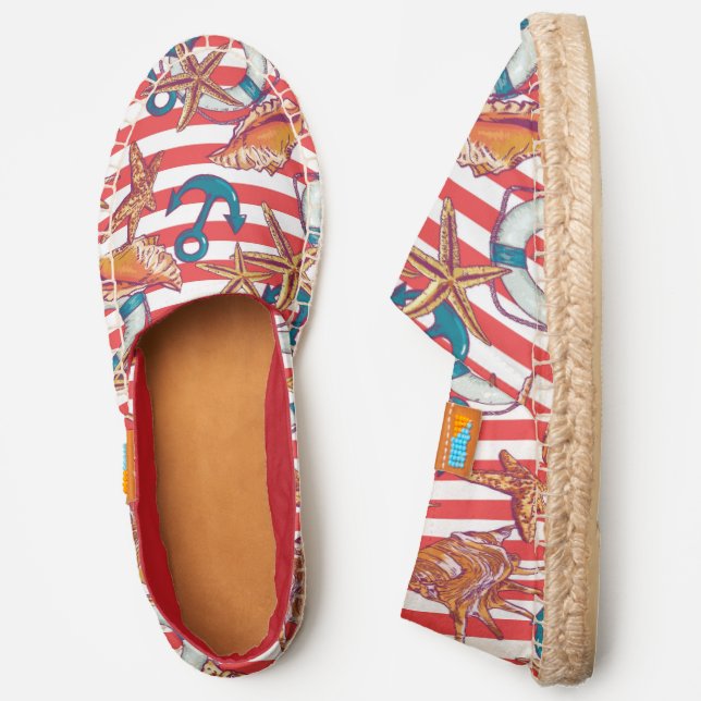 Trendy Beach Pattern | Monogram Espadrilles (Side)
