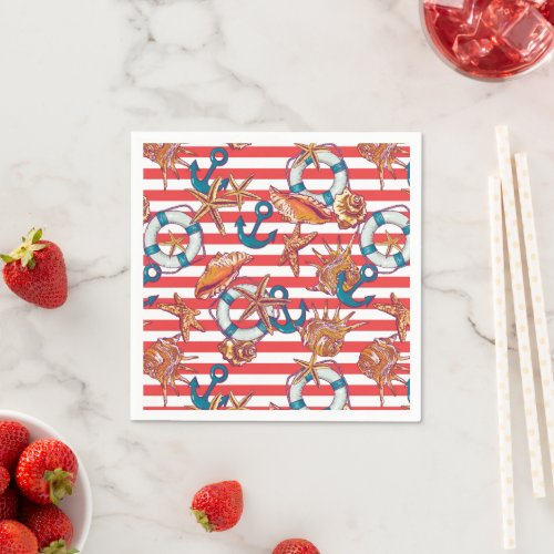 Trendy Beach Pattern Napkins