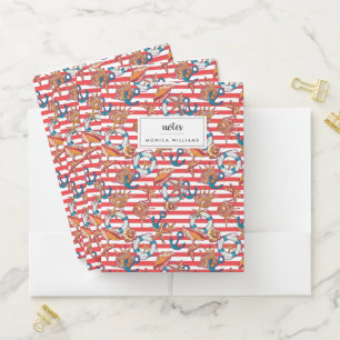 Trendy Beach Pattern Pocket Folder