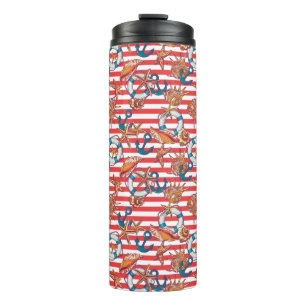 Trendy Beach Pattern Thermal Tumbler