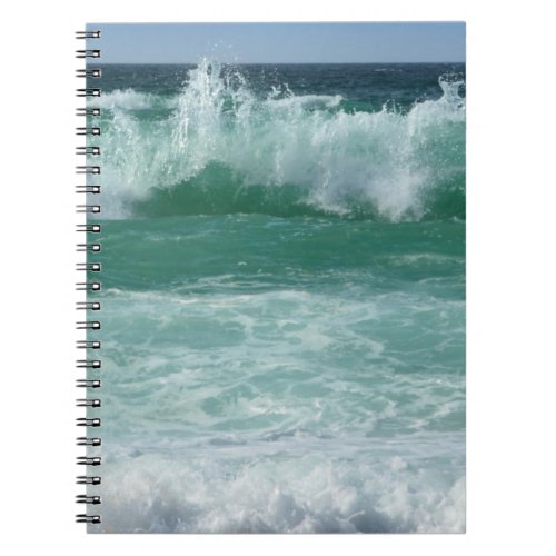 Trendy Beach Seaside Sea Waves Template Notebook