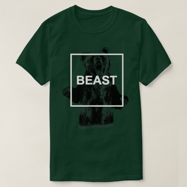 Trendy Bear Beast Box Up  T-Shirt (Design Front)