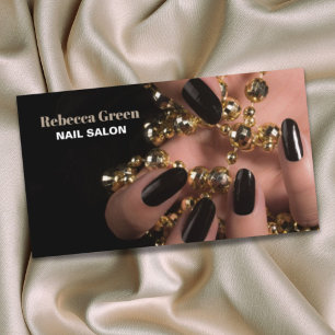 Trendy beauty manicurist nail artist nail salon business card