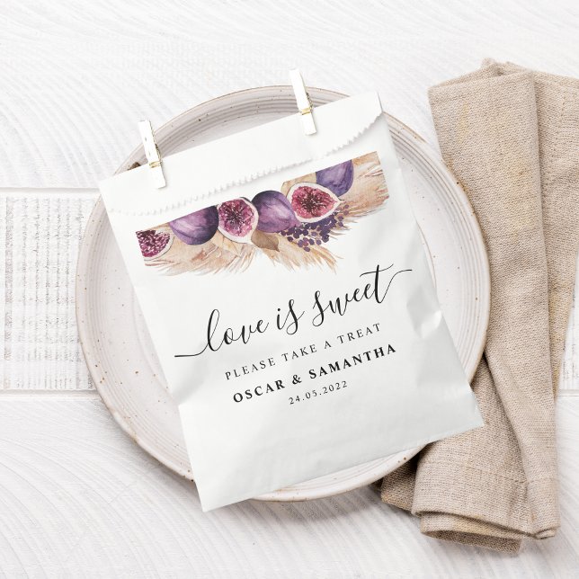 Trendy Beauty Purple Figs & Pampas Favor Bag (Creator Uploaded)