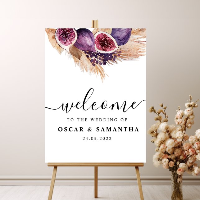 Trendy Beauty Purple Figs & Pampas Foam Board (Creator Uploaded)