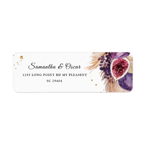 Trendy Beauty Purple Figs  Pampas Label