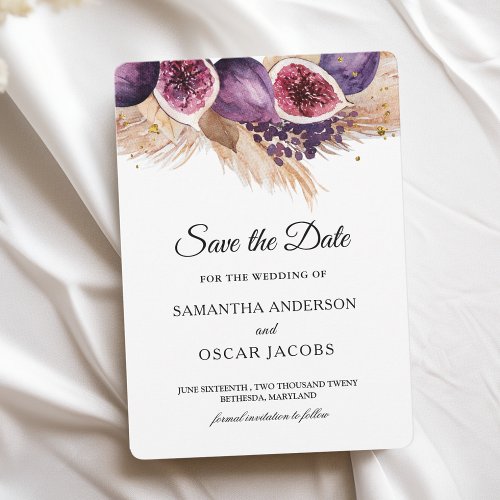 Trendy Beauty Purple Figs  Pampas Save The Date