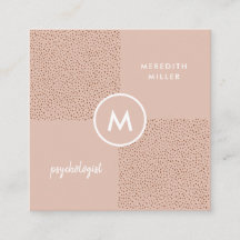 Trendy Beige Monogram with Terracotta Boho Brown 