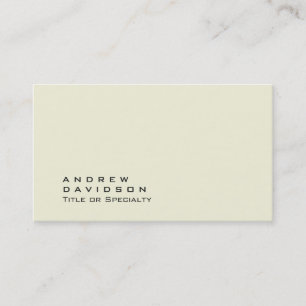 Trendy Beige Plain Stylish Business Card