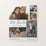 Trendy Best Friends Collage BFF Besties Chic Quote Jigsaw Puzzle<br><div class="desc">Trendy Best Friends Collage BFF Besties Chic Quote Jigsaw Puzzle Best friends are the sisters that life gives us! A tribute to the bond only best friends understand, this print features 5 of your favorite photos of you and your BFF. You can easily customize the photo, quote, names and color...</div>