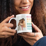 Trendy Best Friends Forever Photo Collage  Coffee Mug<br><div class="desc">Trendy Best Friends Forever Retro Stripes Photo Collage Mug!</div>