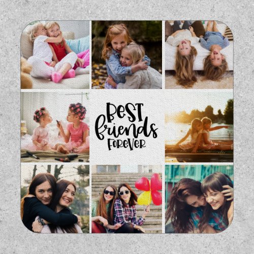 Trendy Best Friends Forever Photo Collage Patch