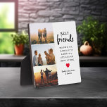 Trendy Best Friends Photo Collage & Quote Plaque<br><div class="desc">Besties are priceless - If your lucky enough to have one, let them know how much they mean to you with this trendy 'Best Friends' plaques. Featuring 3 photographs of your choice, which are easily downloaded from your phone or computer, a bestie quote that can be customized, a cute little...</div>