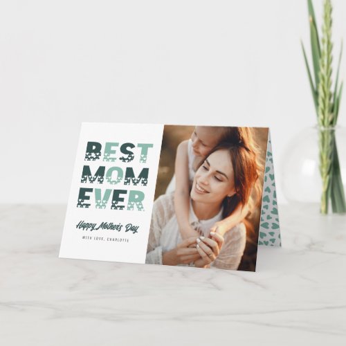 Trendy Best Mom Ever Photo Happy Mothers Day Card