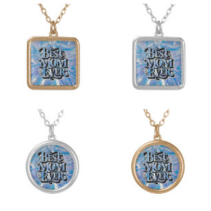 Trendy Best Mom Ever Silver Plated Necklace