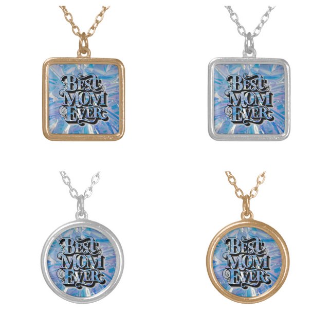 Trendy Best Mom Ever Silver Plated Necklace (Trendy Best Mom Ever Necklace)