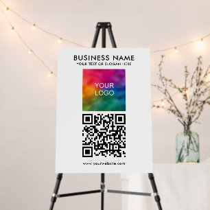 Trendy Best Template QR Code Business Company Logo Foam Board