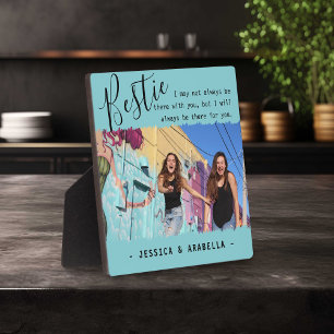 Trendy Bestie Quote Photo Personalized BFF Plaque