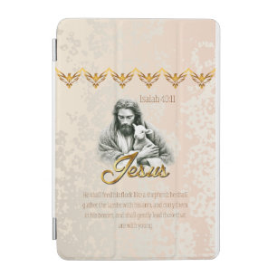 Trendy Bible Gold Accent Jesus Lamb Dove iPad Mini Cover