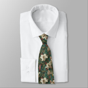 Trendy Birthday Gifts For Dad Lilies Floral Neck Tie