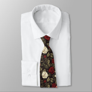Trendy Birthday Gifts For Men Rose Flower Neck Tie