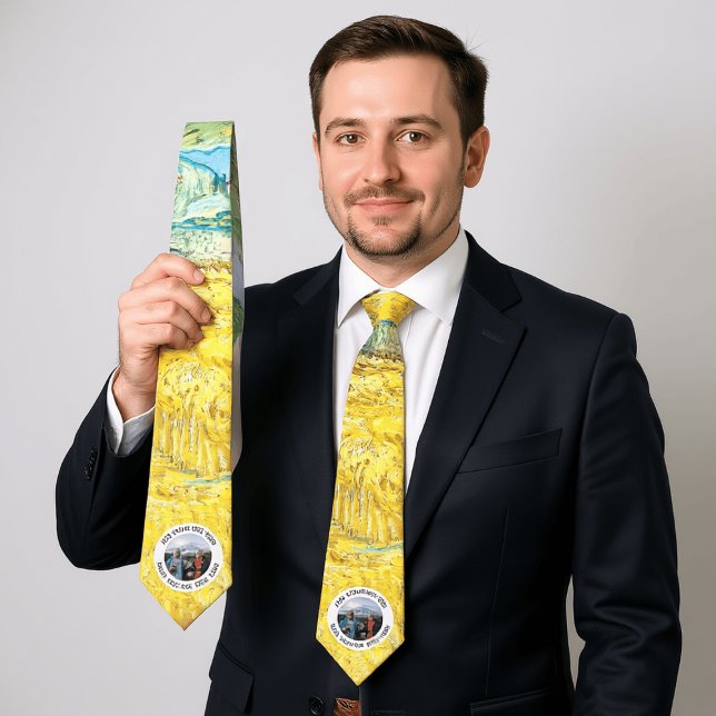 Trendy Birthday Holiday Gift Custom Photo Text Nec Neck Tie (custom photo neck tie )