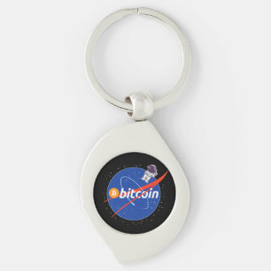 Trendy Bitcoin Astronaut Space Crypto Keychain