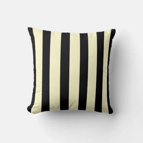 Trendy Black and Cream SquareThrow Pillow