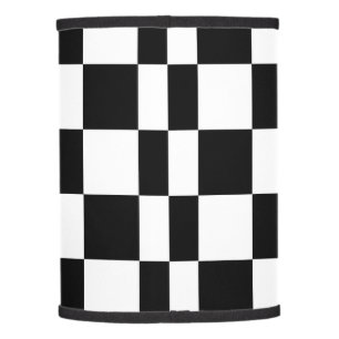 Trendy Black and white chequered flag pattern Lamp Shade