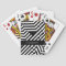 Trendy Black and White Geometric Stripes With Name