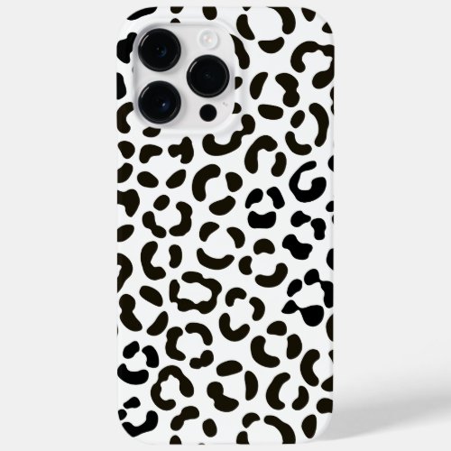 Trendy Black and White Leopard Print Pattern Case_Mate iPhone 14 Pro Max Case