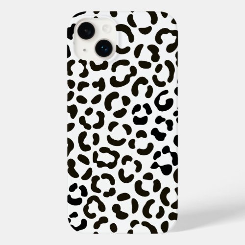 Trendy Black and White Leopard Print Pattern Case_Mate iPhone 14 Plus Case