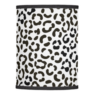 Trendy Black and White Leopard Print Pattern Lamp Shade