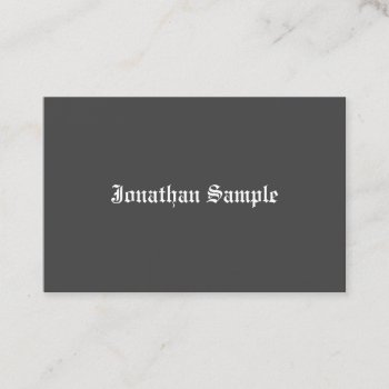 Trendy Black And White Nostalgic Old English Text Business Card by art_grande at Zazzle