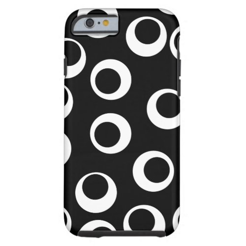 Trendy black and white retro design tough iPhone 6 case