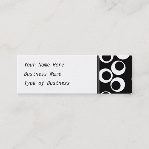 Trendy black and white retro design. business card