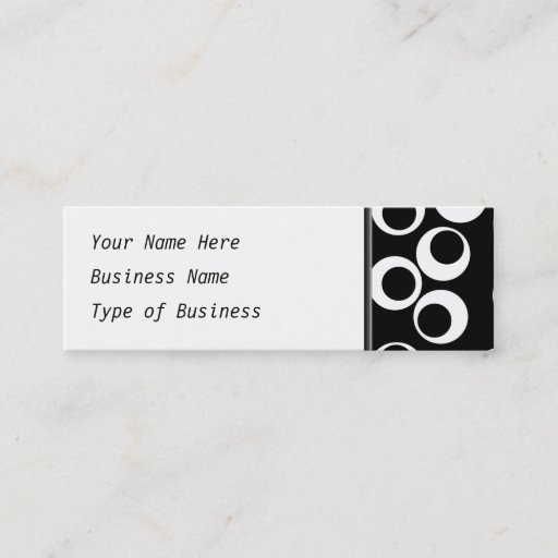 Customizable Trendy black and white retro design. business card