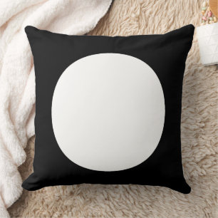 Trendy Black and White Throw Pillow
