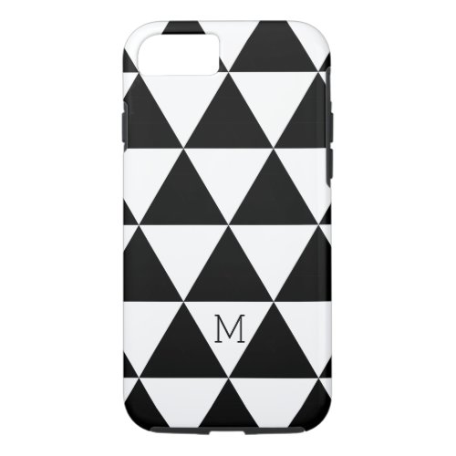 Trendy Black And White Triangles Pattern iPhone 87 Case